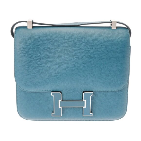HERMES Vert bosphore shoulder bag - Picture 1 of 12